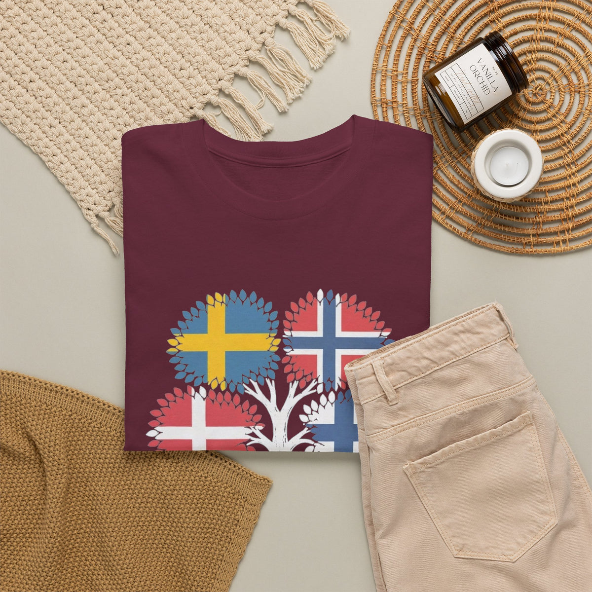 My Roots Run Deep — Scandinavian Flag Tree Tee