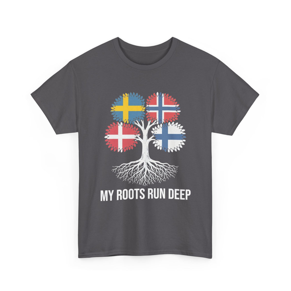 My Roots Run Deep — Scandinavian Flag Tree Tee