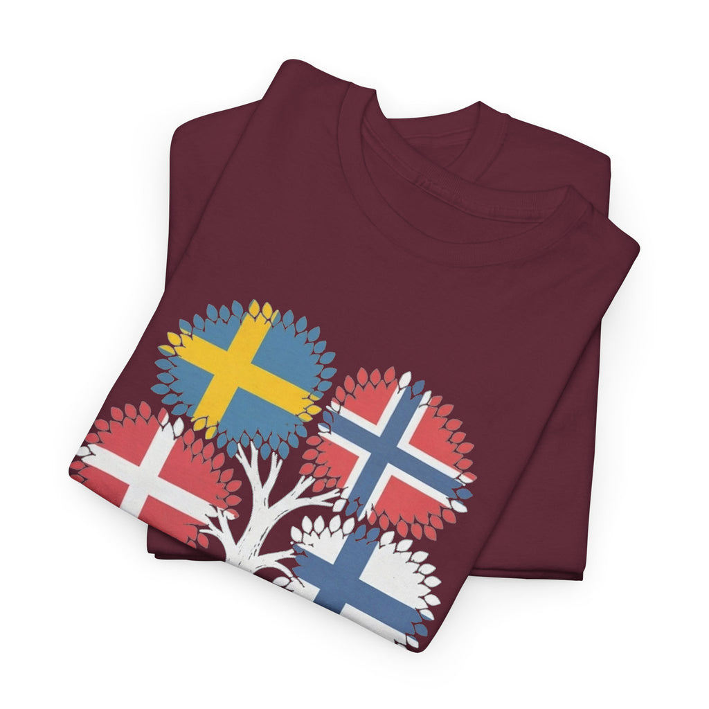 My Roots Run Deep — Scandinavian Flag Tree Tee