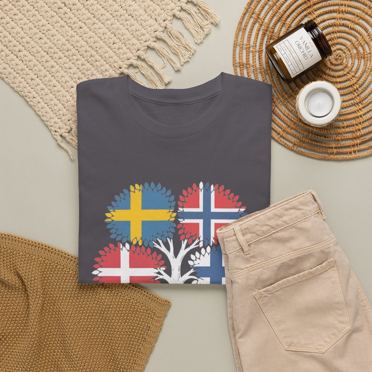 My Roots Run Deep — Scandinavian Flag Tree Tee
