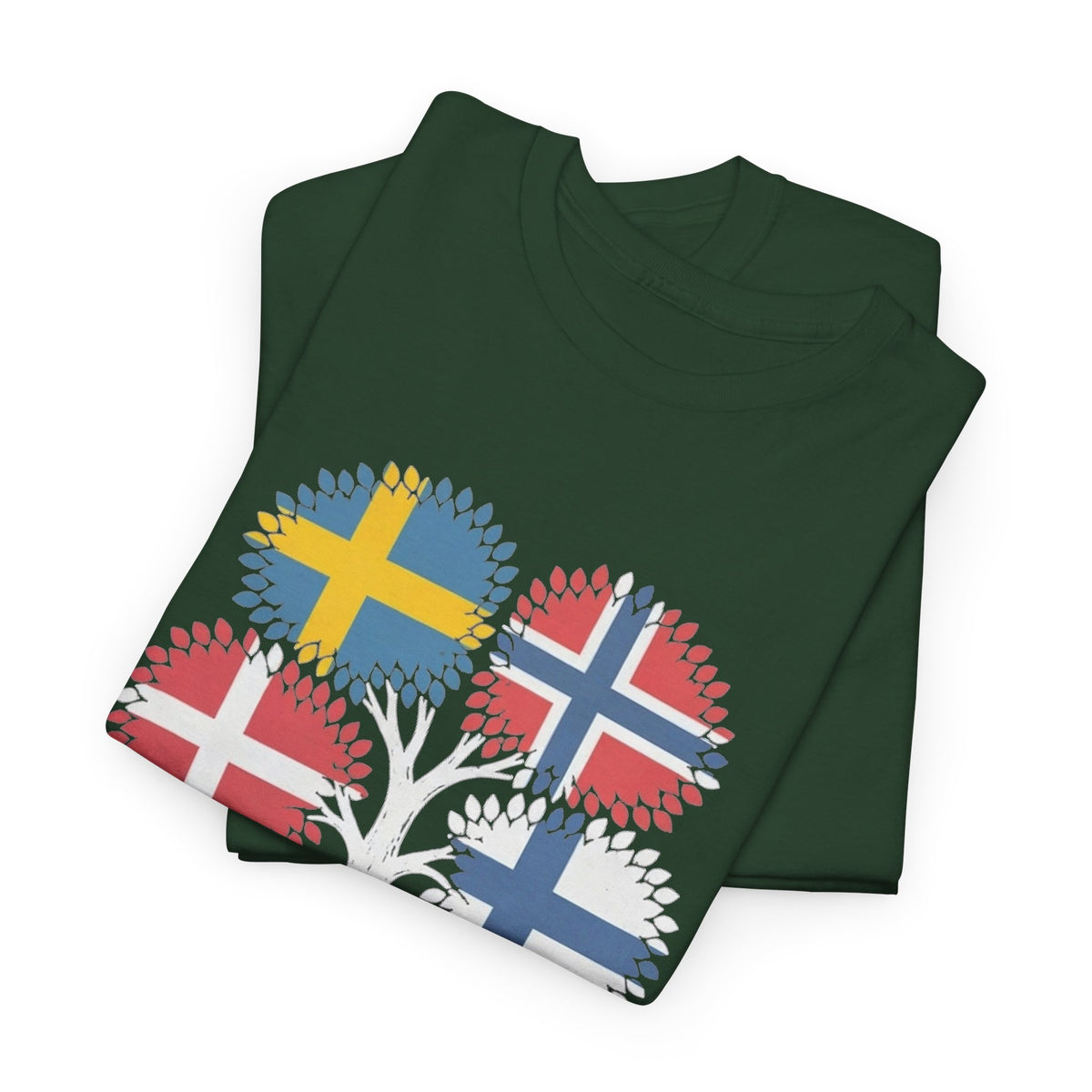My Roots Run Deep — Scandinavian Flag Tree Tee