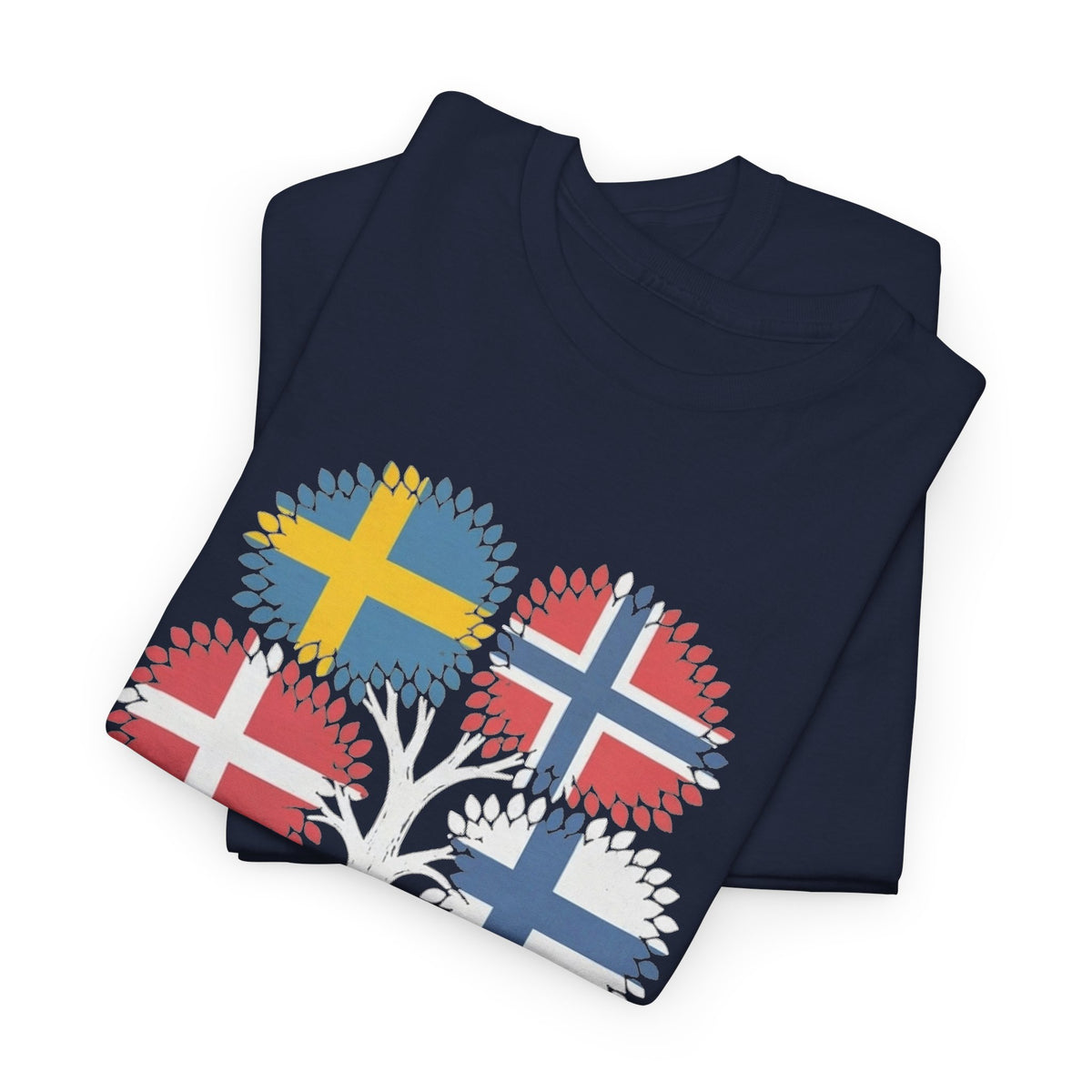 My Roots Run Deep — Scandinavian Flag Tree Tee