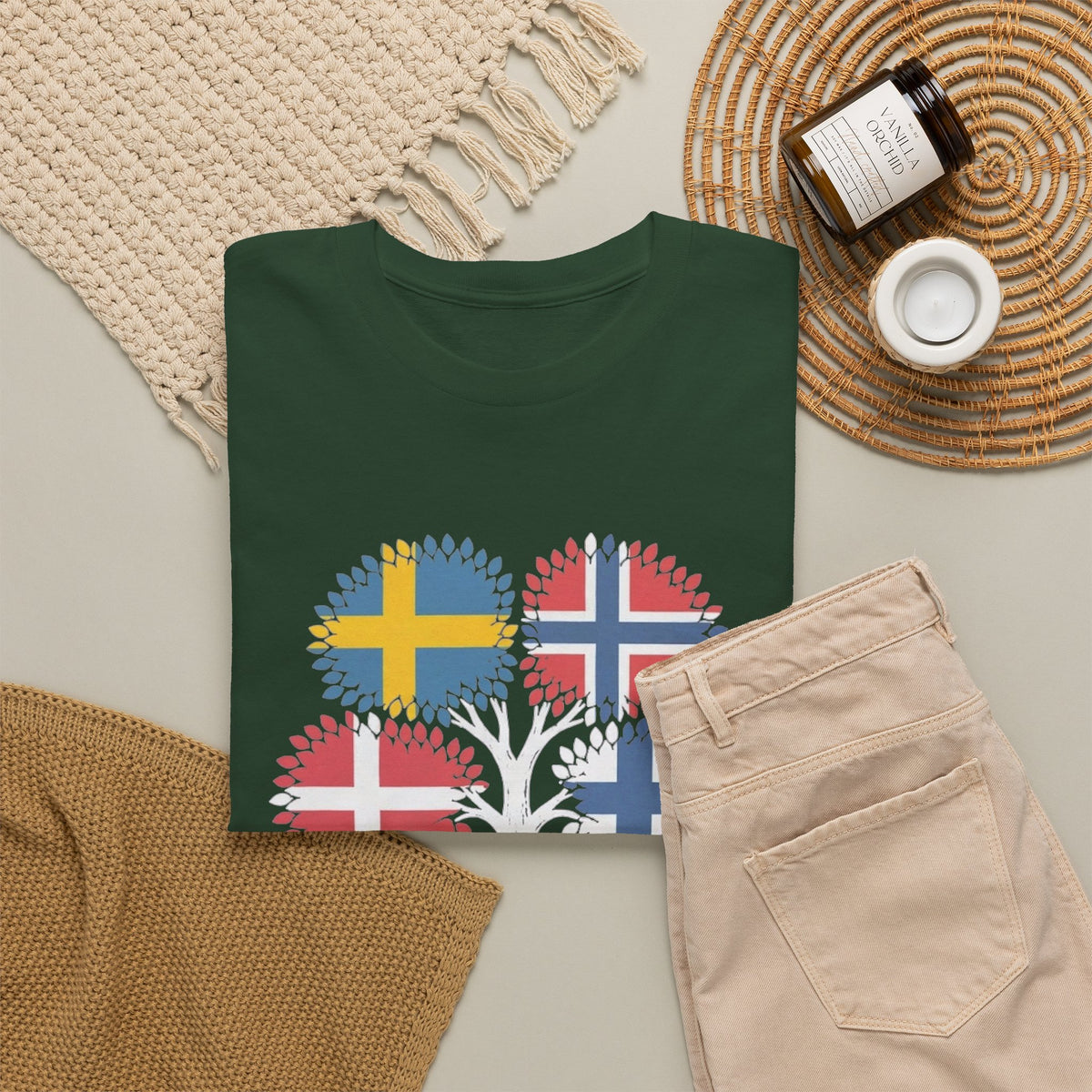 My Roots Run Deep — Scandinavian Flag Tree Tee