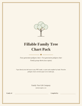 Fillable Family Tree Chart Pack (Digital)