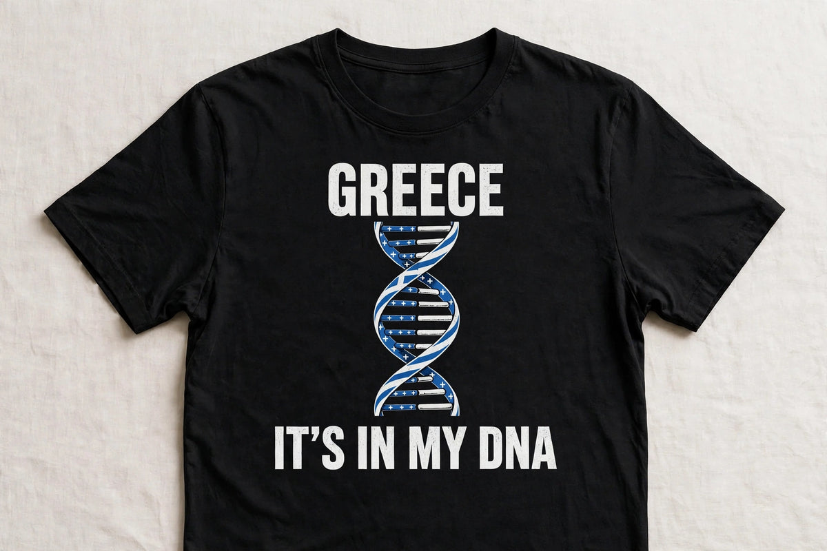It's In My DNA — Greece Tee (Flipped Layout)