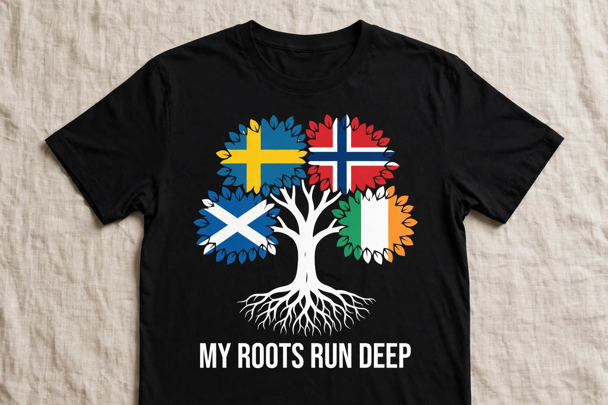 My Roots Run Deep — North Atlantic Flag Tree Tee