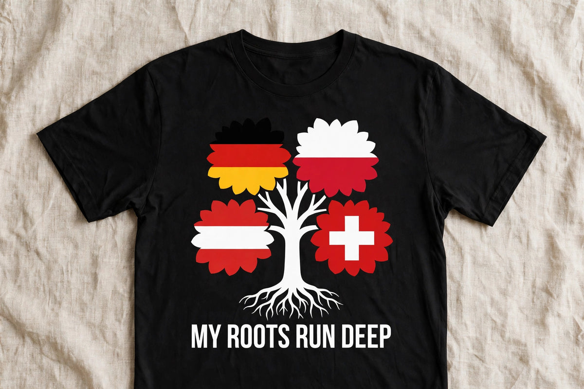 My Roots Run Deep — Central Europe Flag Tree Tee